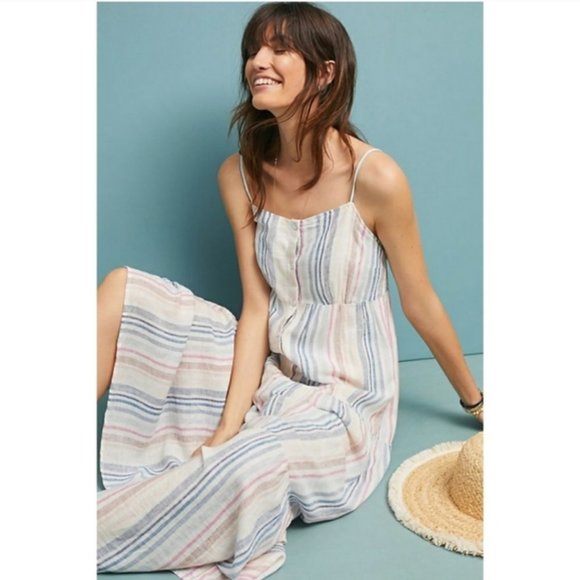 Splendid Dresses & Skirts - NWT Splendid Striped Linen Blend Tiered Maxi Dress